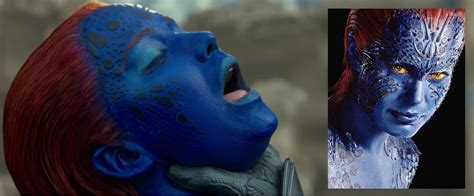 Why does Rebecca Romijns Mystique look so much more。